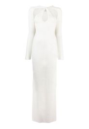 Coperni cut-out knitted maxi dress - Bianco