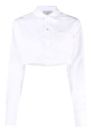 Coperni cropped cotton shirt - Bianco