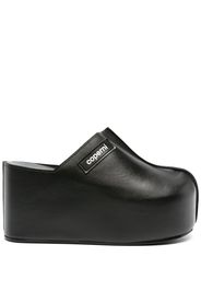 Coperni leather platform clogs - Nero