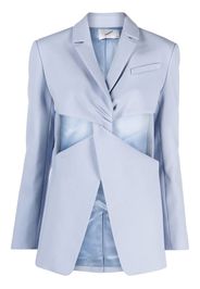 Coperni cut-out single-breasted blazer - Blu