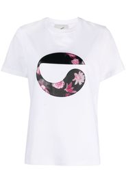 Coperni floral logo-patch T-shirt - Bianco