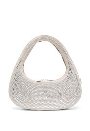 Coperni Borsa tote Swipe mini con strass - Toni neutri