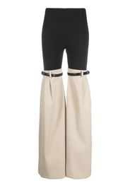 Coperni Hybrid two-tone flared trousers - Nero