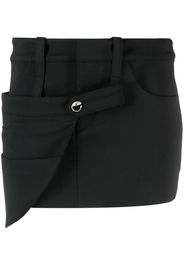 Coperni strap-detail mini skirt - Nero