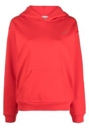 Coperni logo-print cotton-blend hoodie - Rosso