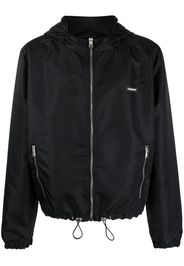 Coperni satin-finish hooded jacket - Nero