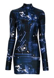 Coperni Abito corto con stampa X-Ray - Blu