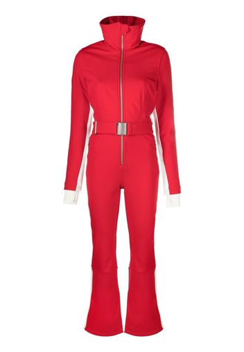 Cordova panelled funnel-neck ski suit - Rosso