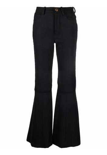 CORMIO high-waisted flared trousers - Nero