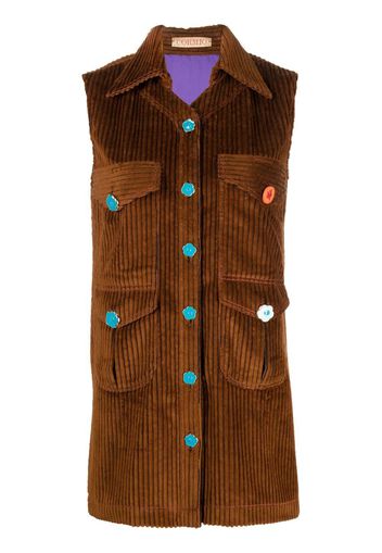 CORMIO corduroy shirt dress - Marrone