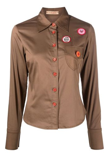 CORMIO Camicia Katy con applicazione - BEIGE