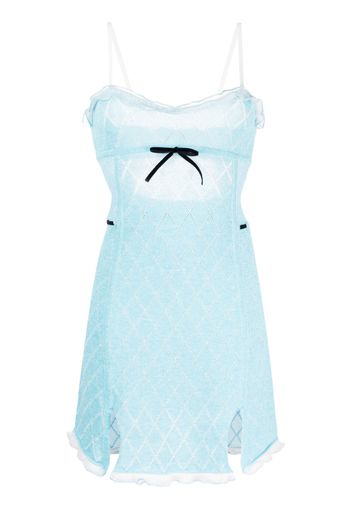 CORMIO sheer-coverage knitted dress - Blu