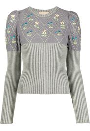 CORMIO long-sleeve knitted top - Verde