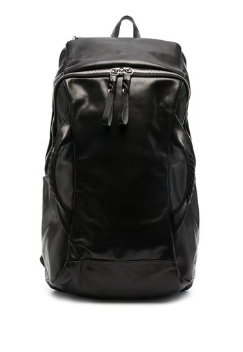 multi-handle leather backpack