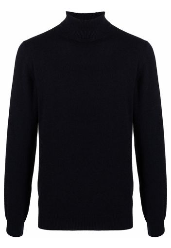 Corneliani fine-knit rollneck sweater - Blu