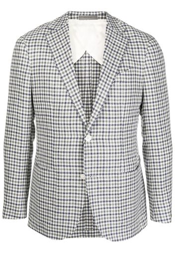 Corneliani houndstooth-check flax-blend blazer - Multicolore