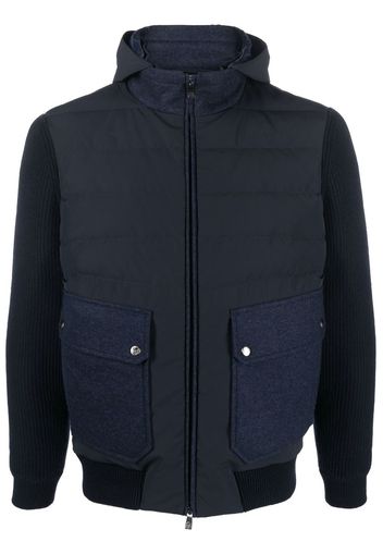 Corneliani padded zipped-up jacket - Blu