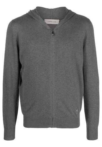 Corneliani knitted zip-up hoodie - Grigio