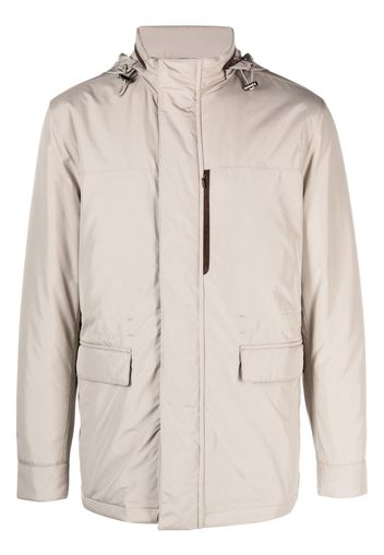 Corneliani high-neck lightweight jacket - Toni neutri