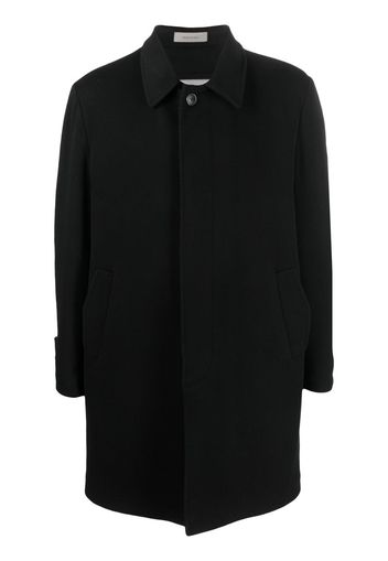 Corneliani concealed single-breasted coat - Nero