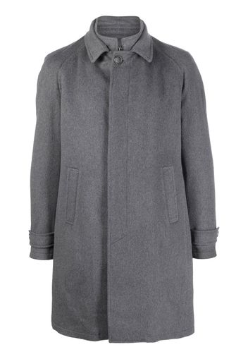 Corneliani concealed-fastening layered coat - Grigio