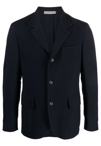 Corneliani single-breasted virgin-wool blazer - Blu