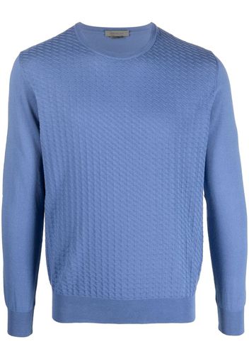 Corneliani long-sleeved cotton sweatshirt - Blu