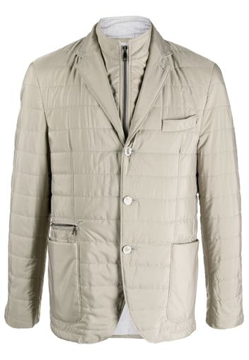 Corneliani quilted layered blazer - Toni neutri