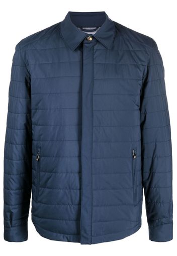 Corneliani padded shirt jacket - Blu