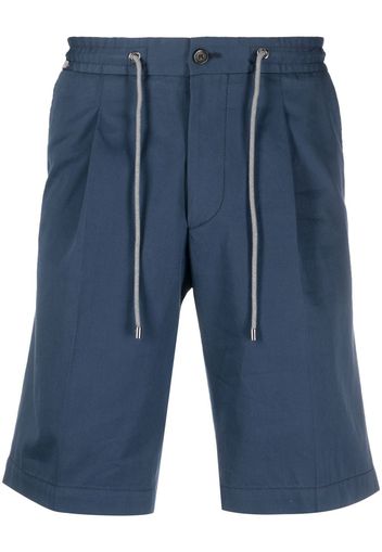 Corneliani drawstring-waist chino shorts - Blu