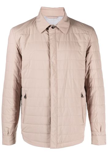 Corneliani padded shirt jacket - Marrone