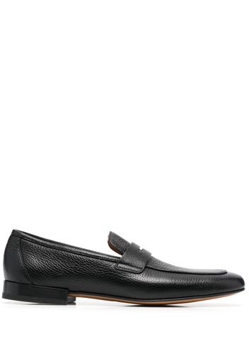 Corneliani grained-texture leather loafers - Nero