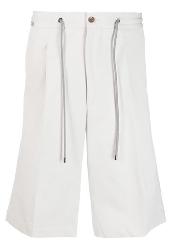 Corneliani drawstring-waist chino shorts - Toni neutri