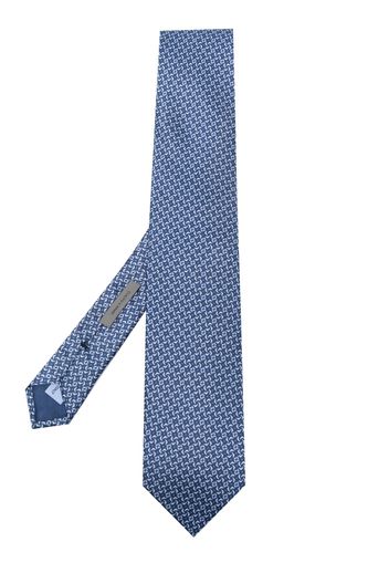 Corneliani jacquard silk tie - Blu