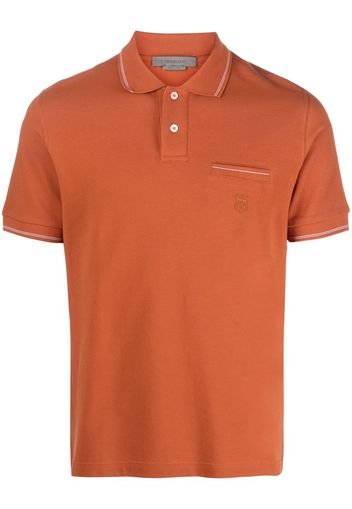 Corneliani short-sleeve cotton polo shirt - Marrone