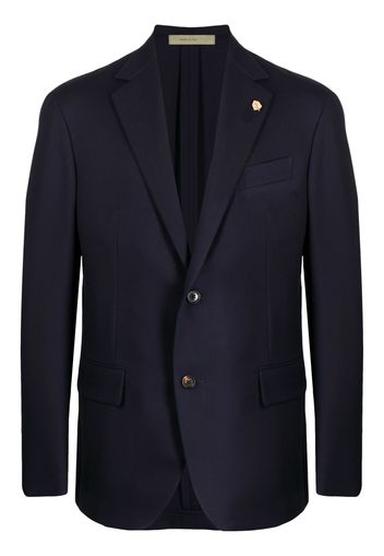 Corneliani single-breasted virgin wool blazer - Blu