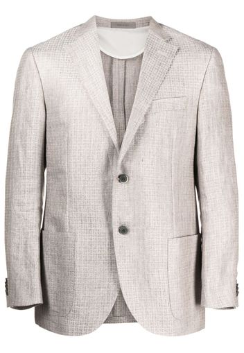 Corneliani textured-finish linen-cotton blazer - Grigio