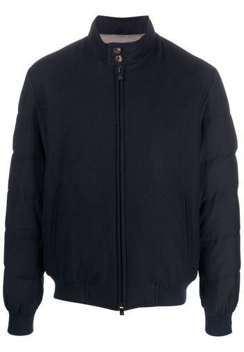 Corneliani high-neck padded bomber jacket - Blu