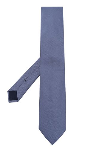 Corneliani interwoven-pattern silk tie - Blu