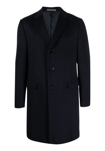 Corneliani single-breasted wool coat - Blu