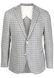 Corneliani houndstooth-check flax-blend blazer - Multicolore