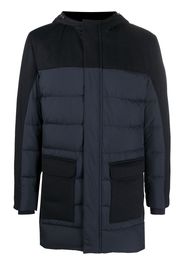 Corneliani padded concealed-front coat - Blu