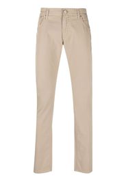 Corneliani slim-fit straight-leg trousers - Toni neutri