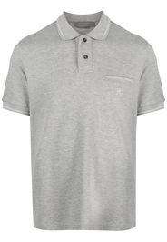 Corneliani embroidered-logo polo shirt - Grigio