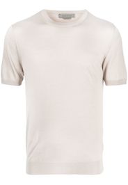 Corneliani short-sleeve silk T-shirt - Toni neutri