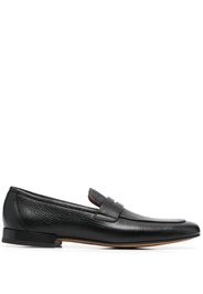 Corneliani grained-texture leather loafers - Nero