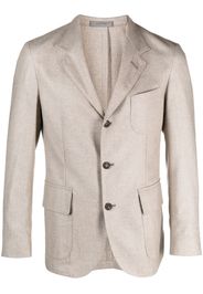 Corneliani single breasted wool-blend blazer - Toni neutri