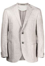 Corneliani textured-finish linen-cotton blazer - Grigio