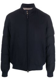 Corneliani high-neck padded bomber jacket - Blu