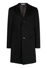 Corneliani single-breasted wool coat - Nero